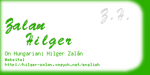 zalan hilger business card