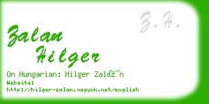 zalan hilger business card